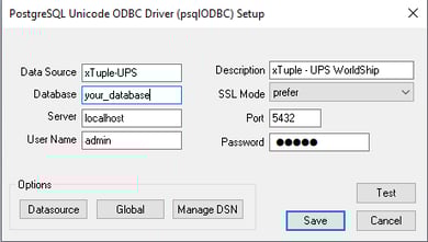 PostgreSQL Unicode ODBC Driver Setup