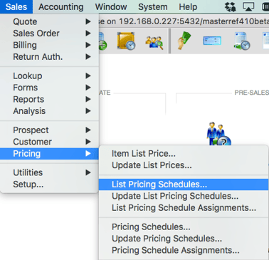 listPricingSchedulesMenu